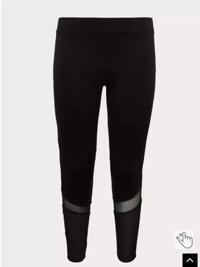 torrid Crop Premium Legging - Mesh Inset Black